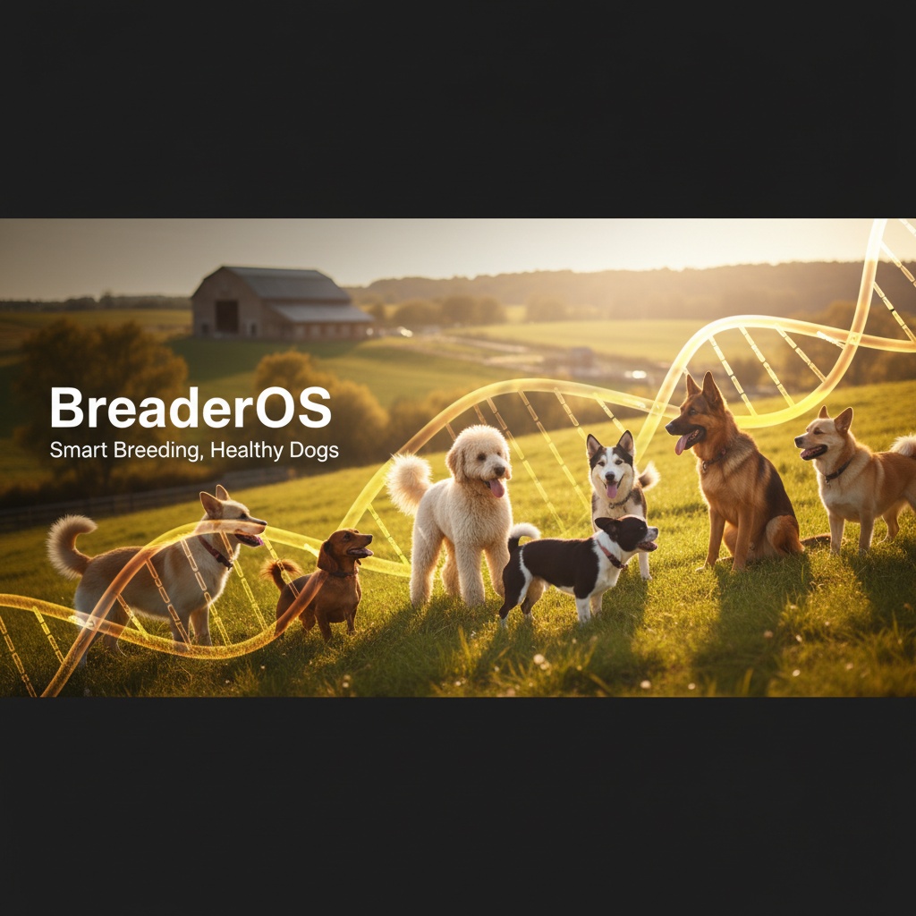 Puppies and breeders on the BreederOS platform